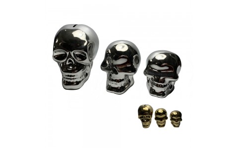 electroplate,skull piggy bank