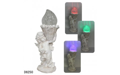 polyresin garden angel solar light decoration