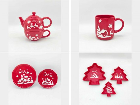 2025 silk-screened X'mas tableware&kitchenware